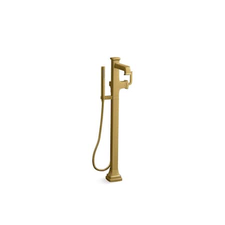 Kohler Riff Freestanding Bath Faucet Trim Vibrant Brushed Moderne Brass T27408-4-2MB